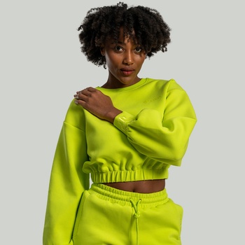 GymBeam STRIX Дамска блуза Lunar Cropped Chartreuse L