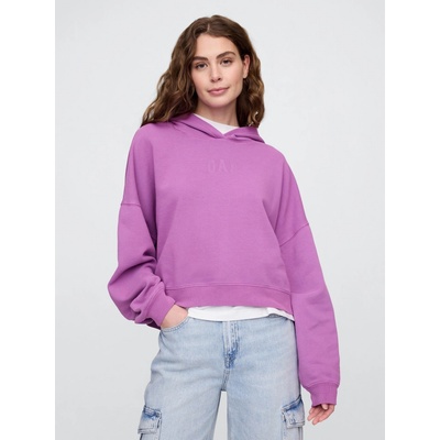 GAP Crop mikina s logom fialová