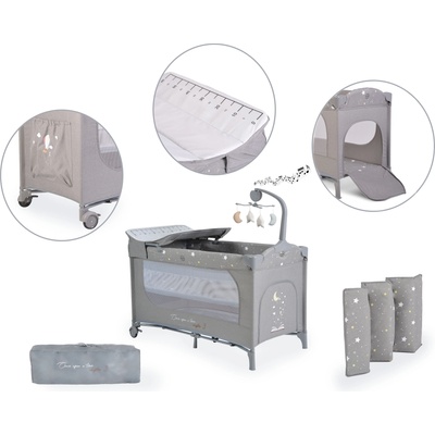 Cangaroo Детска кошара Cangaroo - Once upon a time 3, сива (108550)