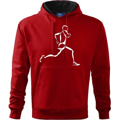 Běžec mikina s kapucňou Hooded sweater červená