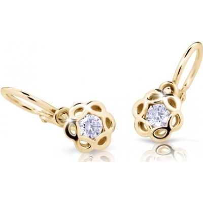 Cutie Diamonds Pôvabné detské náušnice zo žltého zlata s briliantmi DC2179-10-10-X-1