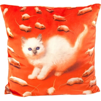 Image 1 of Seletti Възглавничка TOILETPAPER KITTEN 50 x 50 cм, червена, Seletti (SLT02320)