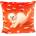 Seletti Възглавничка TOILETPAPER KITTEN 50 x 50 cм, червена, Seletti (SLT02320)