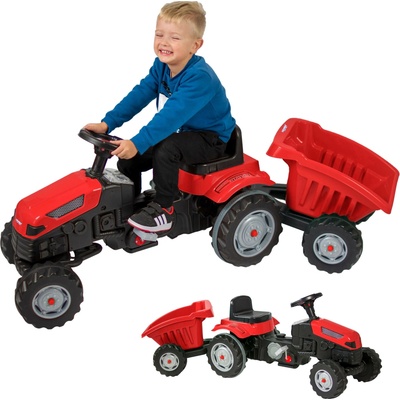 Woopie GoTrac Traktor s přívěsem na pedály Maxi zelený