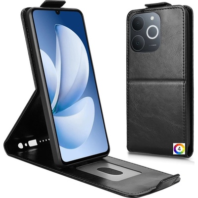 realme Note 70T / Realme C71 Кожен калъф с магнитен клип, Стенд и Холдер за Карти + Протектор | Цвят: Черен, Тъмносин, Оранжев, Розов