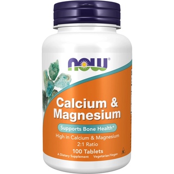 NOW Calcium & Magnesium 2: 1, 100 таблетки, Now