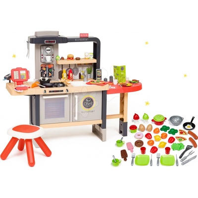 Smoby Reštaurácia s elektronickou kuchynkou Chef Corner Restaurant a potraviny s riadom 50 dielov