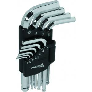 ASTA TOOLS Комплект шестограми с топче 1, 5-10 10 бр за asta a-709bp1 05522 (a-709bp1)