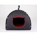 HobbyDog Pelech pre mačku Igloo s labkami 3 47 x 47 x 40 cm