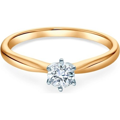 Savicki Zásnubný prsteň dvojfarebné zlato laboratórny diamant SAVR34130 YW LGD 030