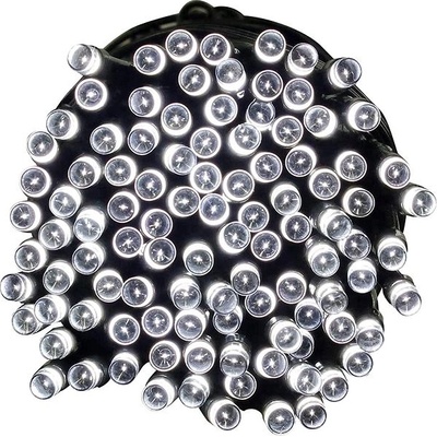 Senzanakupy Vnútorná vianočná reťaz 10 m 100 LED na batérie, studená biela