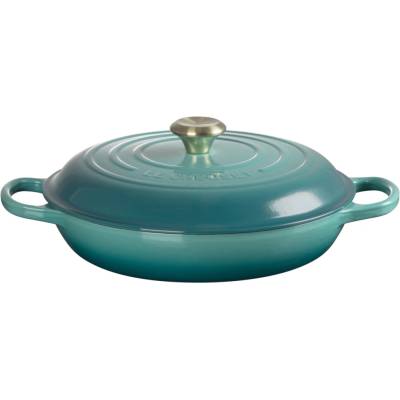 Le creuset Signature profi panvica s poklopom 30cm Farba: Bleu Riviera