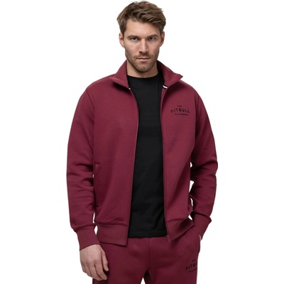 Pitbull West Coast mikina na zips bez kapucne Sampson burgundy