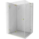 Mexen Lunar-F L сгъваема лява душ кабина 90 x 80 см, прозрачна, златна - 836L-090-080-50-00-L (836L-090-080-50-00-L)