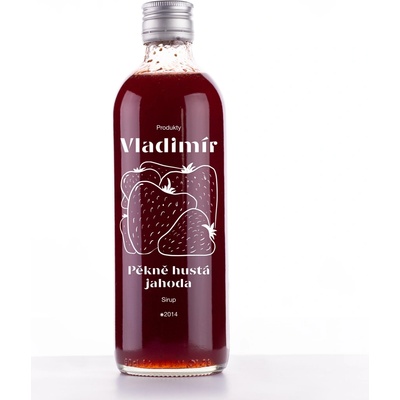 Sirupy Vladimír Pekne hustá jahoda 0,5 l