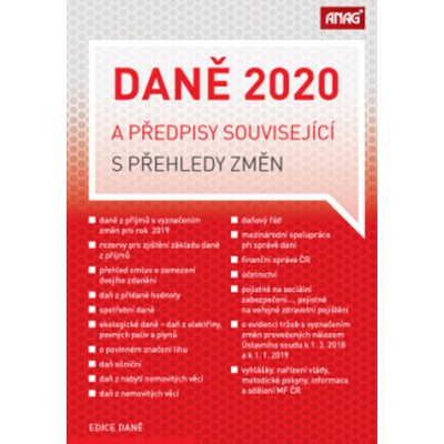 Daně 2020 a předpisy související s přehledy změn