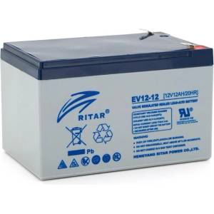Ritar Оловна батерия RITAR EV12-12, AGM, 12V / 12 Ah, Терминал2, За електрически колички (RITAR-EV12-12) - Allstore