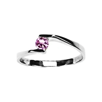 Čištín zlatý bílé zlato růžový zirkon VR 214