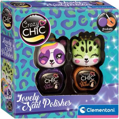 Crazy Chic Lovely Animals Nail Polish Purple & Orange (18842)