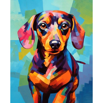 ZUTY Obrazy na stenu - Abstraktný jazvečík Rámovanie: vypnuté plátno na rám, Rozmer: 40x50 cm