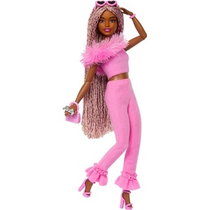 Barbie Кукла Barbie Deluxe Style - С розова сплетена коса и розов тоалет (HYV28)
