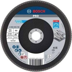 Bosch - Ламелен шлифовъчен диск за стомана, P60, диаметър 180 мм 2608606738 (2608606738)