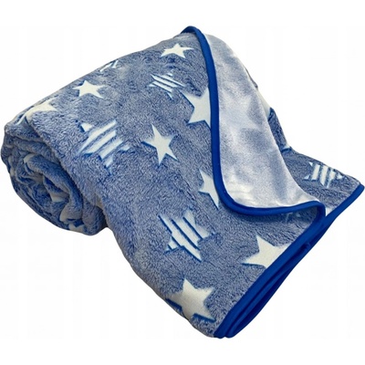 Svitap mikroplyšová svietiaca deka Stars blue 100x150