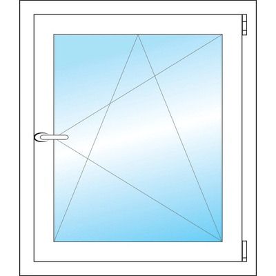 OKNA HNED Plastové okno 67x78 cm (670x780 mm) bílé otevíravé a sklopné pravé