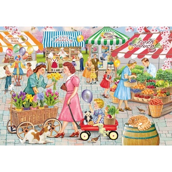Grafika - Puzzle Smallburg Spring Market - 1 000 piese