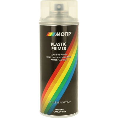 MOTIP PLASTIC PRIMER základný sprej na plasty 400ml, transparentný