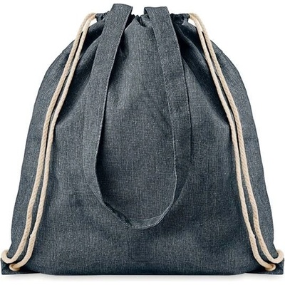 Lagan nákupná taška z recyklovanej bavlny so šnúrkami a dlhými ušami, sivá