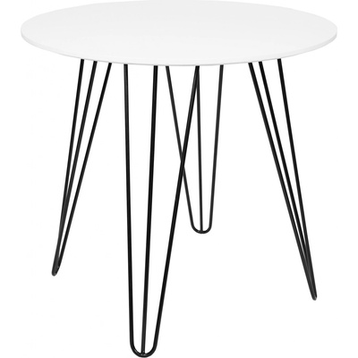 Textilomanie Kulatý jídelní stůl HARRY bílý – Zboží Mobilmania