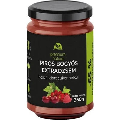 Premium Natura Džem z červených bobuľových plodov bez pridaného cukru 350g