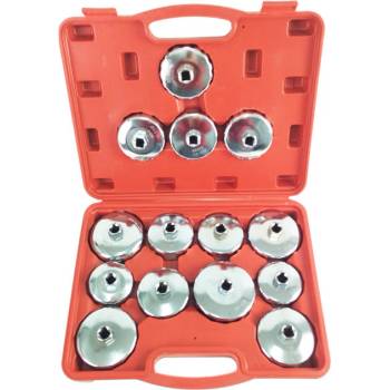 UNI Auto Чашки / Ключове за маслени филтри к-т 14 части хром (0752)