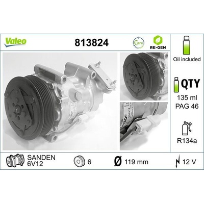 Kompresor, klimatizace VALEO 813824