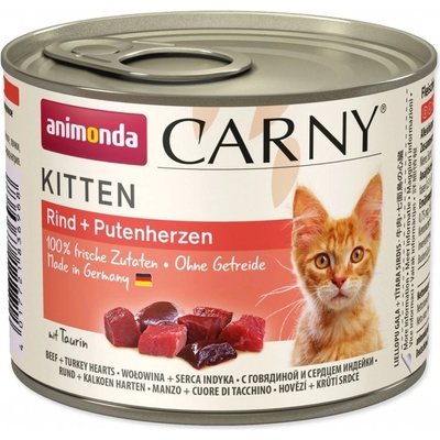 Animonda Carny Kitten hovädzie a morčacie srdcia 200 g