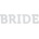 PartyDeco Апликация - Булка, "Bride", бяла, 24 x 6 см