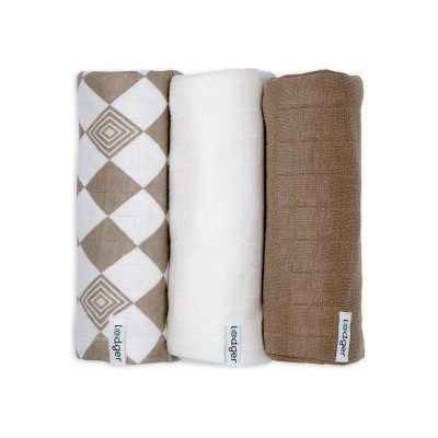 Lodger Swaddler Solid Matcha 70 x 70 cm Buffalo 3 ks