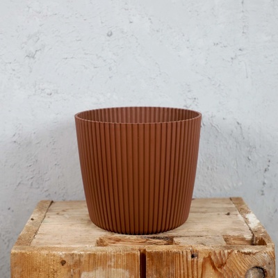 PROSPERPLAST Květináč MILLY ROUND 19,6 cm, rustic brick
