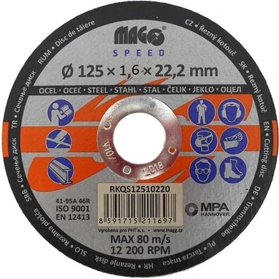 Magg Kotouč řezný 125 x 1,6 x 22 mm RKQS12516220