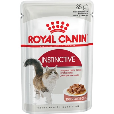 Royal Canin Sensible - ako doplnok: mokré krmivo 12 x 85 g Royal Canin Instinctive v omáčke