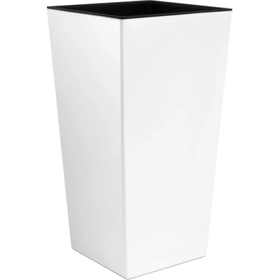 Prosperplast Květináč s vkladem URBI SQUARE MATT bílý 17 cm