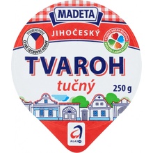 Madeta Jihočeský tvaroh tučný 250 g