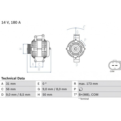 Alternátor BOSCH 0 986 047 670