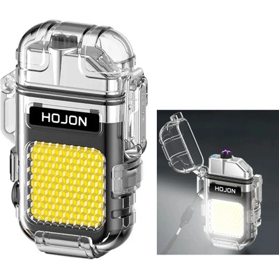 Handy F33 plazmový USB vodeodolný / LED svetlo / čierny Outdoorový plazmový s LED svetlom baterkou vodeodolný IP56.