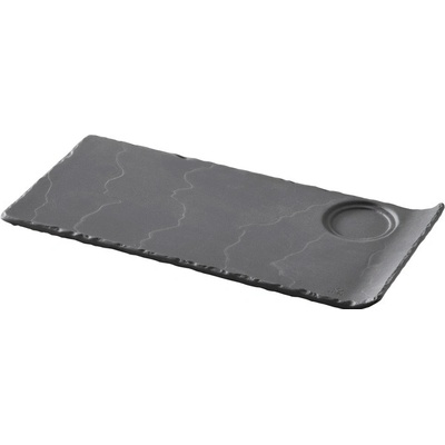 Revol Podnos cafe gourmand Basalt s priehlbinou 29x13,4 cm