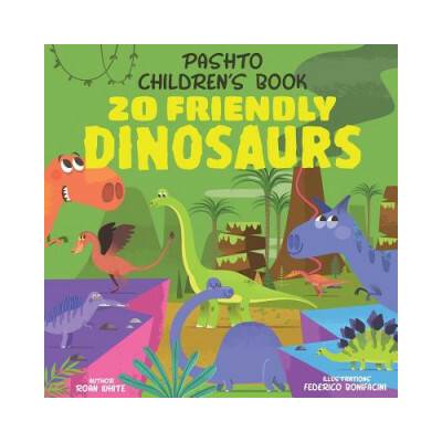 Pashto Children's Book: 20 Friendly Dinosaurs