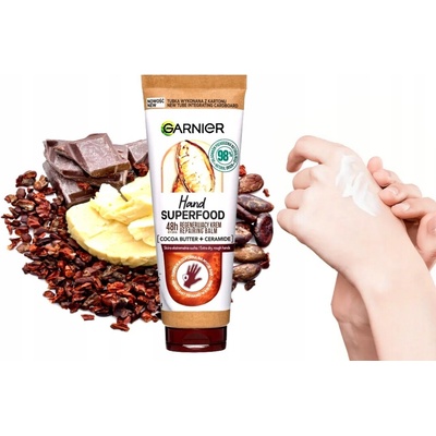 Garnier Hand Superfood regeneračný krém na ruky s kakaom 75 ml