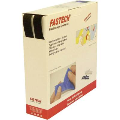 FASTECH® B25-SKL999925 pásek se suchým zipem, zalepení hotmelt , háčková a flaušová část, (d x š) 25000 mm x 25 mm, čern