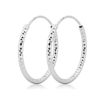 NUBIS Stříbrné náušnice kruhy 30 mm NB-3071-30